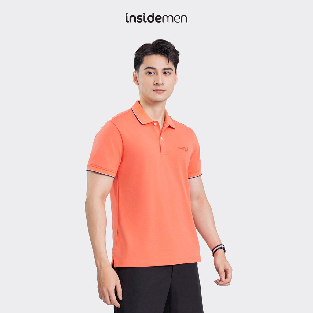 Áo Polo Nam Tay Ngắn INSIDEMEN Regular Fit Freezing Polyamide Mát Lạnh Co Giãn Nhiều Màu IPS058AZ