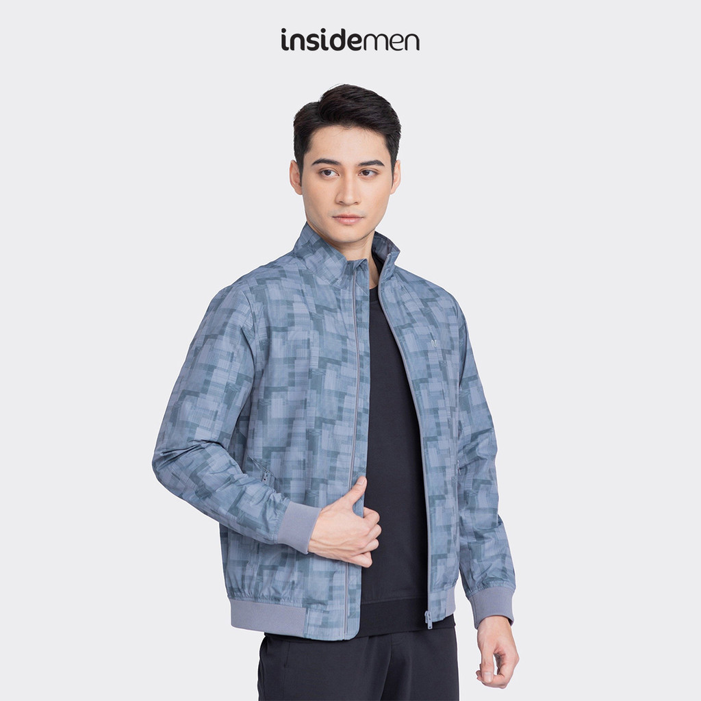 Áo Khoác Gió Nam Insidemen IJK017W3 Cổ Trụ Chống Nước Giữ Nhiệt Siêu Nhẹ