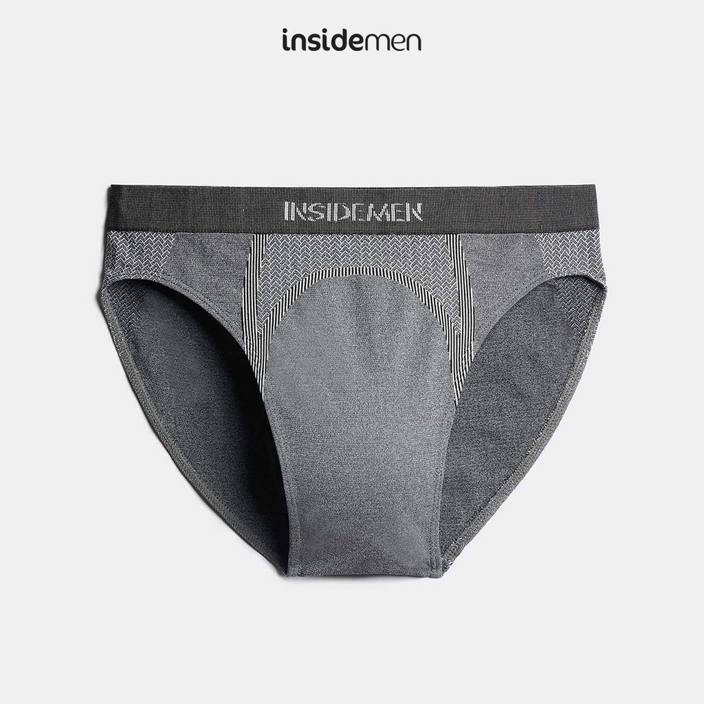 Quần lót nam bikini INSIDEMEN không đường may kháng khuẩn cao cấp mềm mịn thoáng mát IBF023
