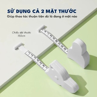 Thước Dây Dạng Hộp Tự Rút – Combo 2 Cái – Đo Vòng Eo, Vải Vóc, Đồ Đạc – Có Khe Đọc Số, Chốt Khóa