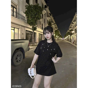 Áo Phông Đính Đá 3 Màu Hot Dành Cho Nam/Nữ Chất Liệu Cao Cấp, Thời Trang Thể Hình Ấn Tượng
