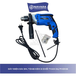 Máy khoan cầm tay NAVARA 13A, Dây đồng nguyên chất, Công suất 800W, Đầu kẹp 13mm
