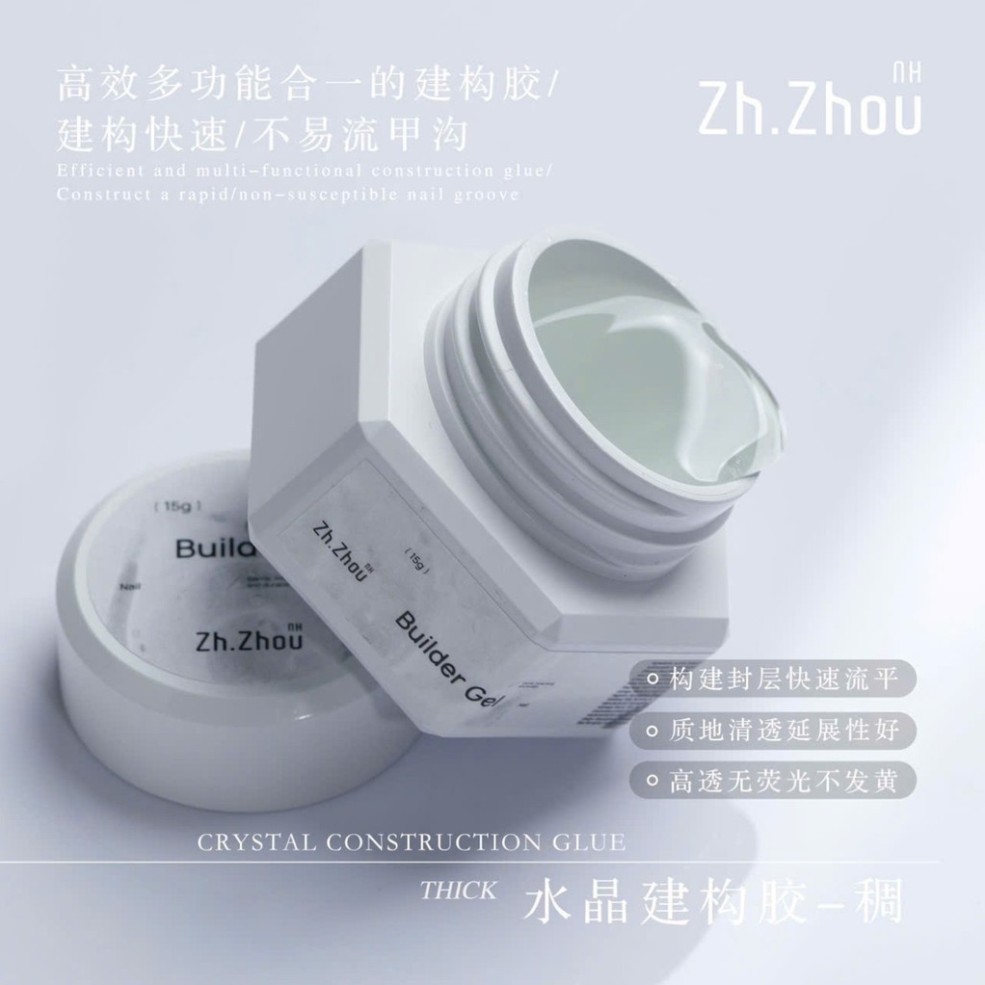 gel đắp buider cao cấp, Gel đắp móng cao cấp Zhou , gel đăp móng trong suốt