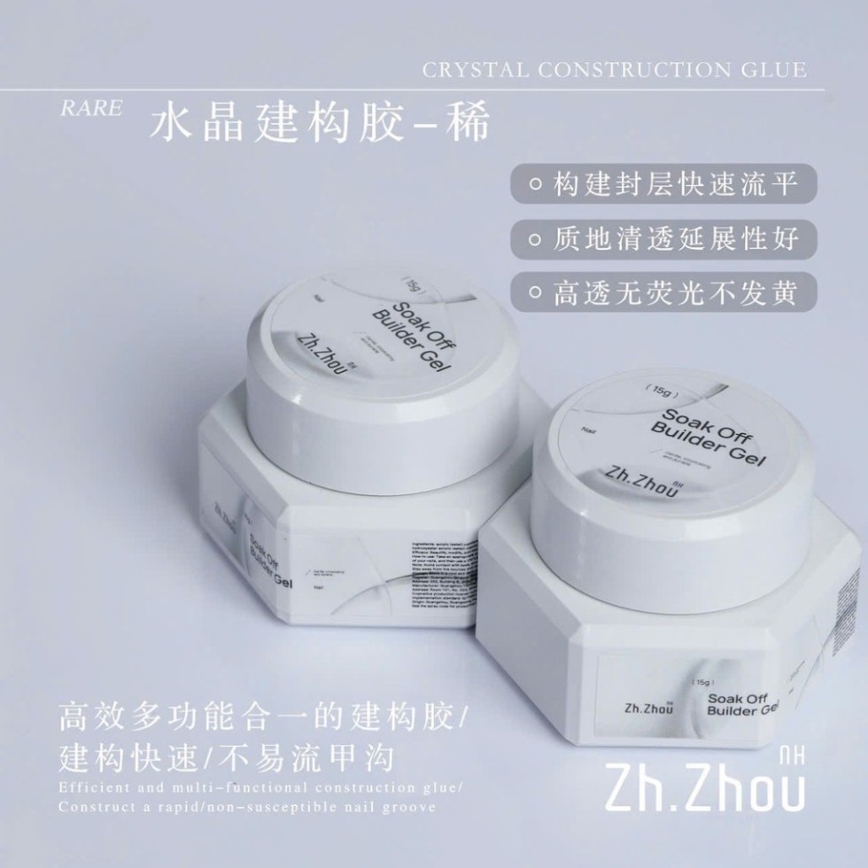 gel đắp buider cao cấp, Gel đắp móng cao cấp Zhou , gel đăp móng trong suốt
