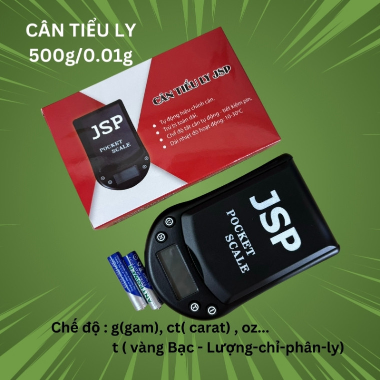 Cân tiểu li điện tử mini chính xác cao JSP 500g 200g 0.01g cân vàng bạc đa quy gam,carat cân điện tử