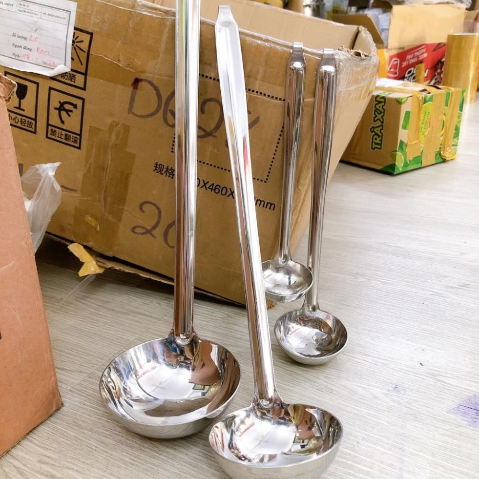 Vá múc nước lèo Cán Dài - loại lớn inox có móc treo -Muôi Múc Phở Canh ...