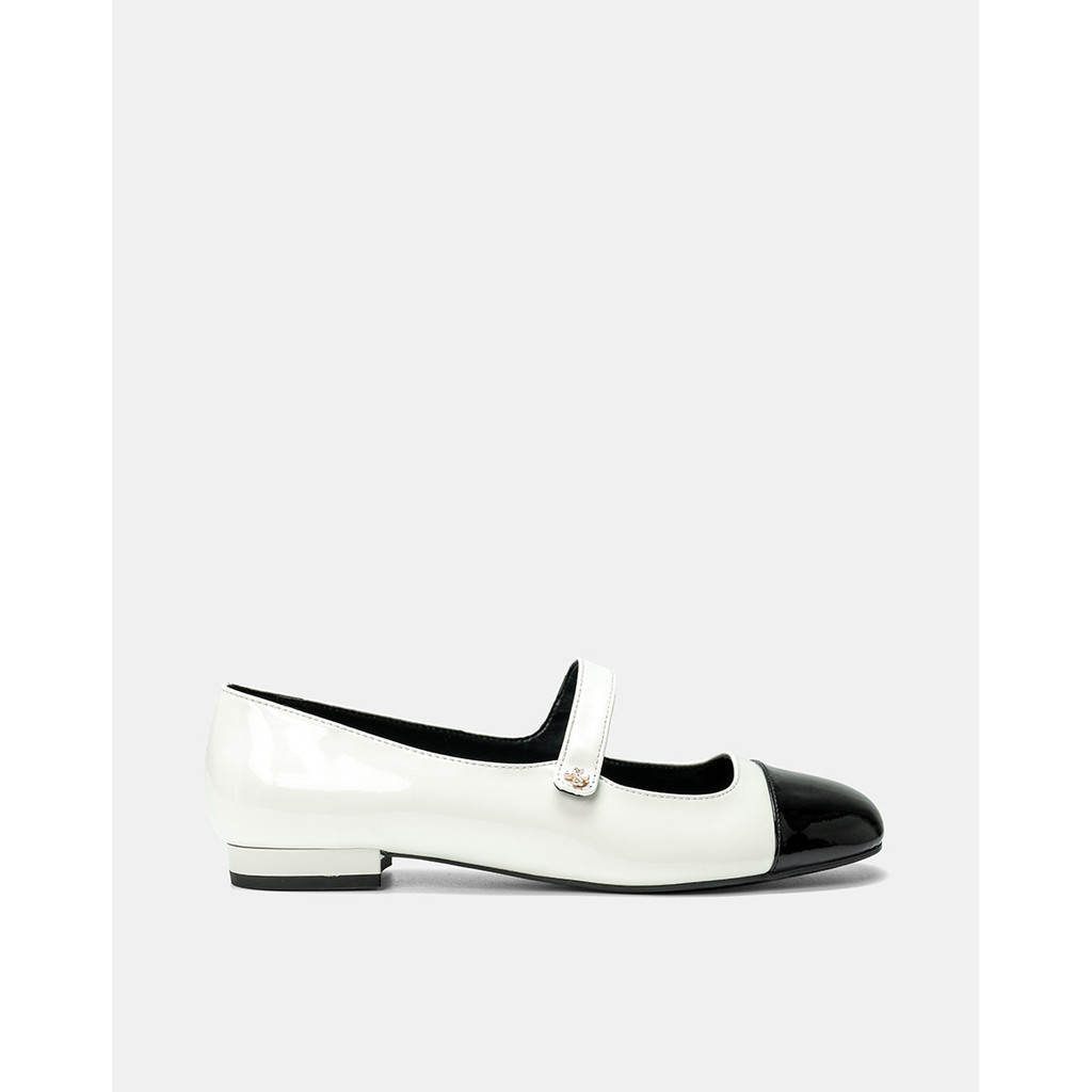 Giày Búp Bê Nữ 3cm Thời Trang JUNO Búp Bê Phối Toe Cap BB03135