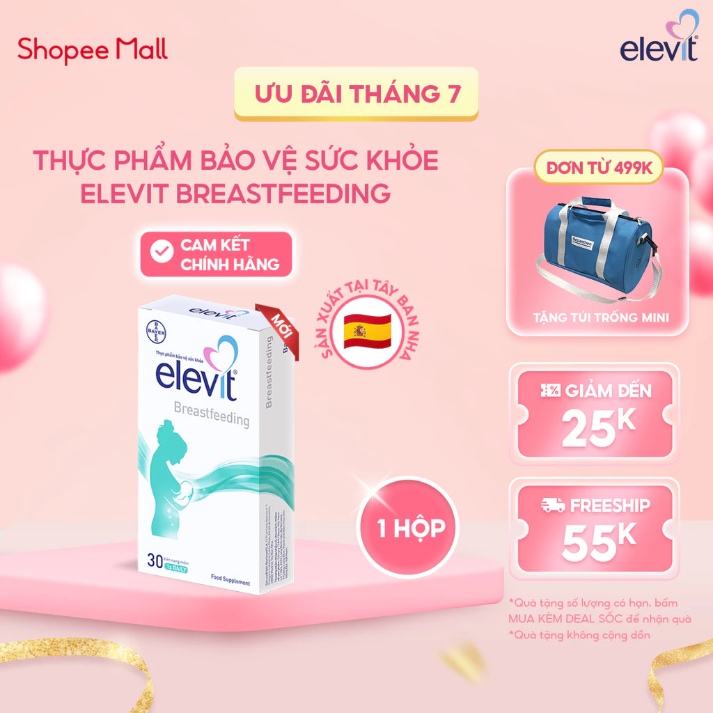 [Sản phẩm mới] Elevit Breastfeeding Vitamin bổ sung cho phụ nữ sau sinh và cho con bú có DHA