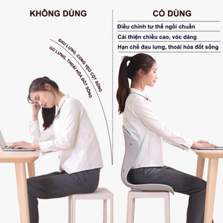 Ghế Bệt Tựa Lưng Vỏ Sò Có Gối Tựa, Ghế Công Thái Học Ngồi Bệt Chỉnh Dáng Ngồi Chống Gù Lưng CTH-02
