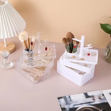 Hộp đựng trang sức mỹ phẩm, hộp đựng son môi, hộp đựng mỹ phẩm chống bụi, hộp đựng đồ trang sức