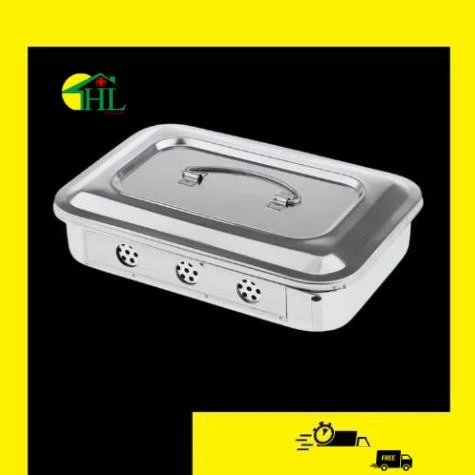 Hộp đựng dụng cụ y tế chất liệu Inox: Hộp Sản có lỗ, hộp sản không lỗ, hộp hấp dụng cụ hộp trung, hộp tiểu