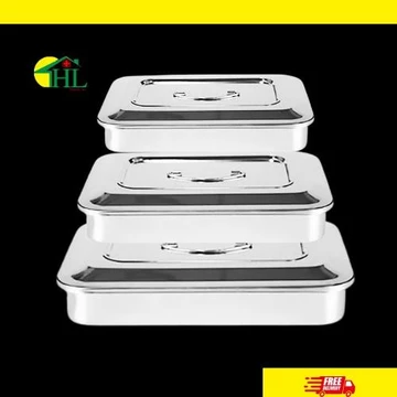 Hộp đựng dụng cụ y tế chất liệu Inox: Hộp Sản có lỗ, hộp sản không lỗ, hộp hấp dụng cụ hộp trung, hộp tiểu