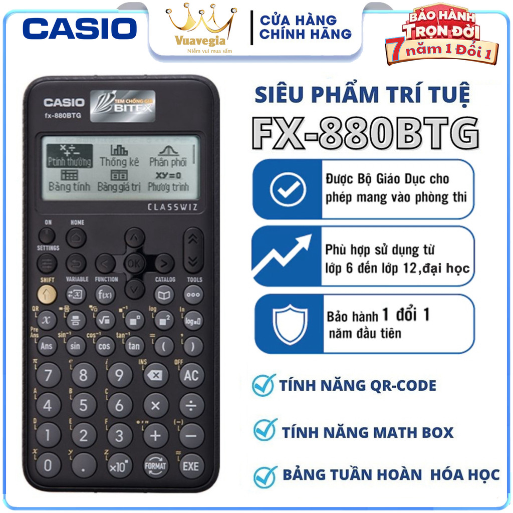 máy tính bỏ túi casio Giá Tốt, Sale Tháng 10, Freeship 0Đ