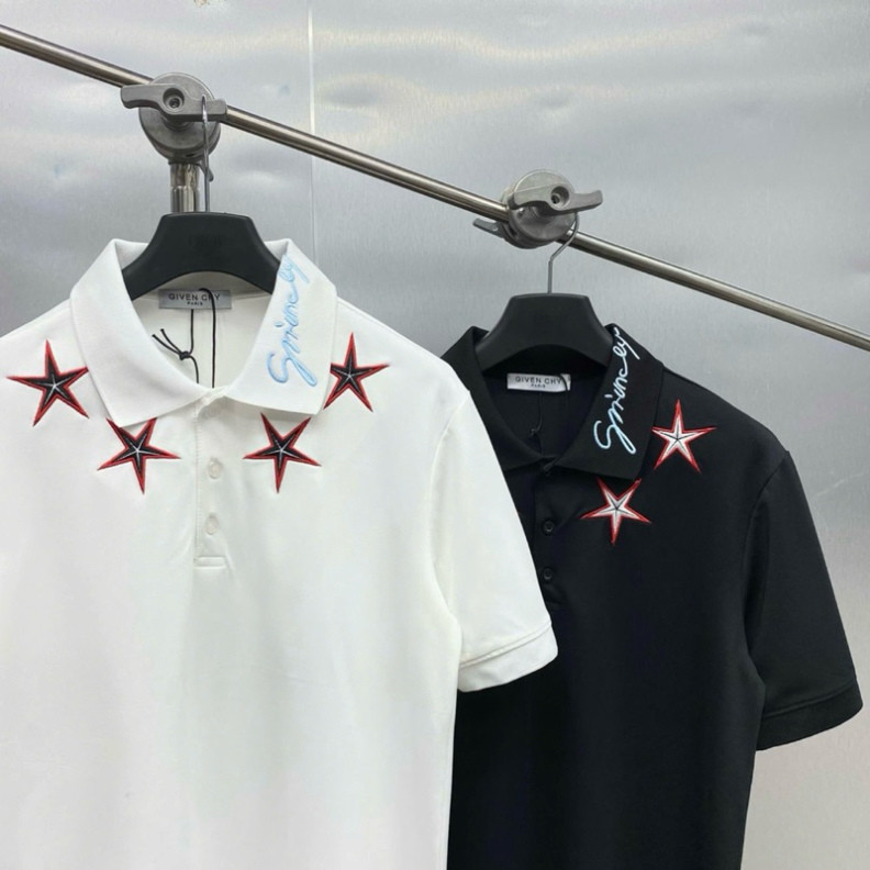 Áo polo nam nữ cổ bẻ  cotton gai thêu hình ngôi sao đỏ ngực phối cổ dệt chữ kí cao cấp boy phố PL142P New 2025