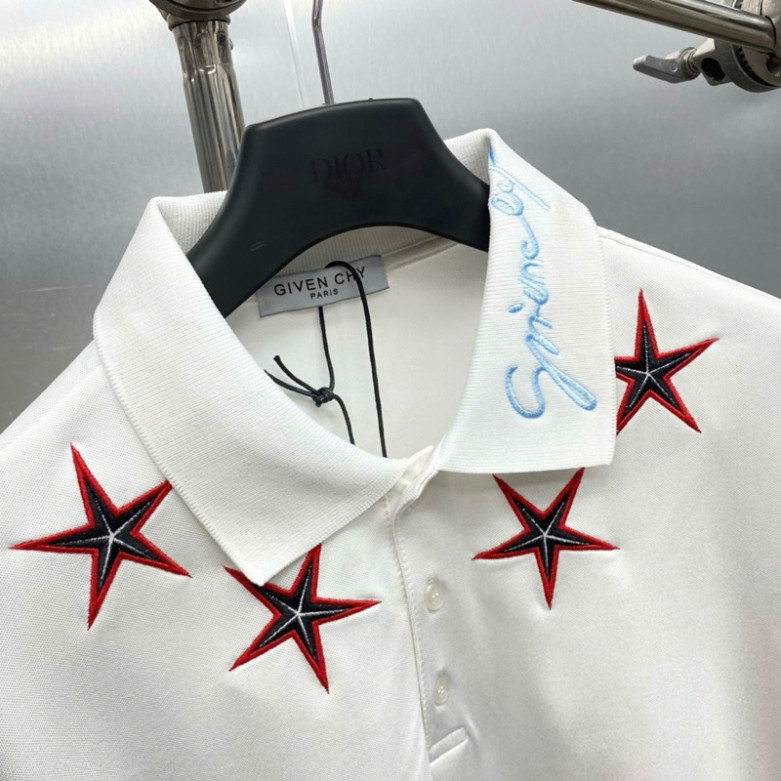 Áo polo nam nữ cổ bẻ  cotton gai thêu hình ngôi sao đỏ ngực phối cổ dệt chữ kí cao cấp boy phố PL142P New 2025