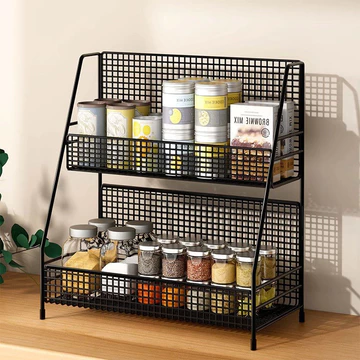 Giá để đồ để bàn, giá để đồ đa năng cho mặt bếp, giá để đồ nhiều tầng, giá để đồ ăn nhẹ, giá để túi trà, giá để gia vị