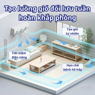 [Bản 2025]Quạt tản gió điều hòa hút chân không Ngói HOME Quạt chuyển hướng gió điều hòa 3 cánh, điều chỉnh 360 độ- QTG02