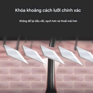 Dao cạo râu 5 lưỡi kèm hộp, dao cạo râu kiểu Đức cho nam kèm lưỡi dao sắc không đau rát cho da mặt, máy cạo râu DCR01