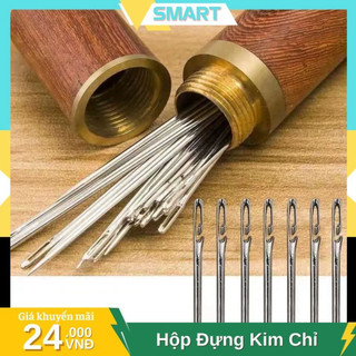 Hộp Đựng Kèm Kim Tự Xỏ Chỉ Bằng Thép Không Gỉ, Kim May Gia Dụng, Kim Tự Động Nhanh Chóng Ngói - HDKC01