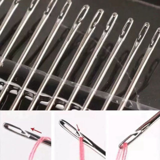 Hộp Đựng Kèm Kim Tự Xỏ Chỉ Bằng Thép Không Gỉ, Kim May Gia Dụng, Kim Tự Động Nhanh Chóng Ngói - HDKC01