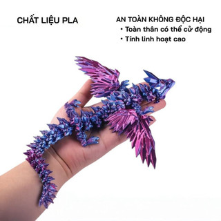 Mô Hình Rồng In 3D Kèm Trứng Rồng Nhiều Màu Khớp Nối Chuyển Động Ngói - DC14