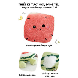 Gấu Bông Dưa Hấu Dễ Thương Siêu Mềm Hình Thú Đáng Yêu Chất Liệu Lông Mịn Cao Cấp Life Plus - GB12