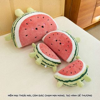 Gấu Bông Dưa Hấu Dễ Thương Siêu Mềm Hình Thú Đáng Yêu Chất Liệu Lông Mịn Cao Cấp Life Plus - GB12