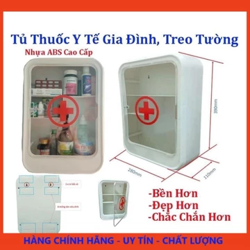 Tủ Thuốc Y Tế Gia Đình Nhựa ABS, Tủ Thuốc Treo Tường - Hàng C.ty - Chính Hãng