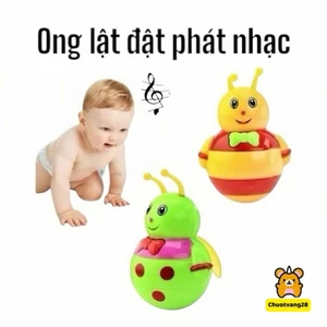 Đồ chơi lật đật con ong lắc lư có đèn và nhạc vui nhộn dành cho bé trai, bé gái