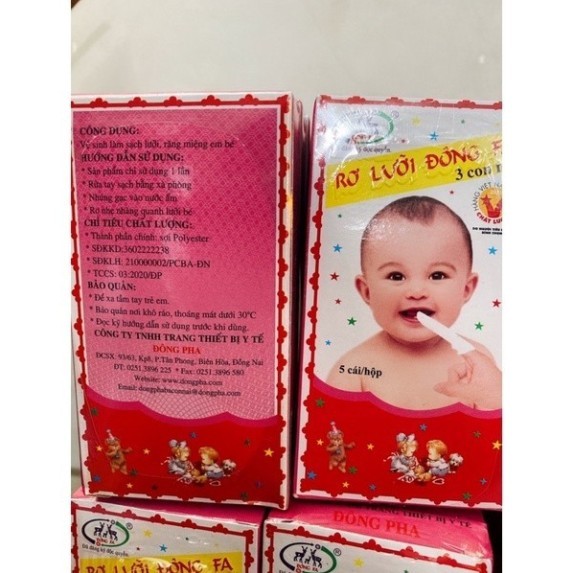 [RẺ VÔ ĐỊCH] Hộp gạc rơ lưỡi Đông Fa 3 con nai (1hộp 5 cái gạc)