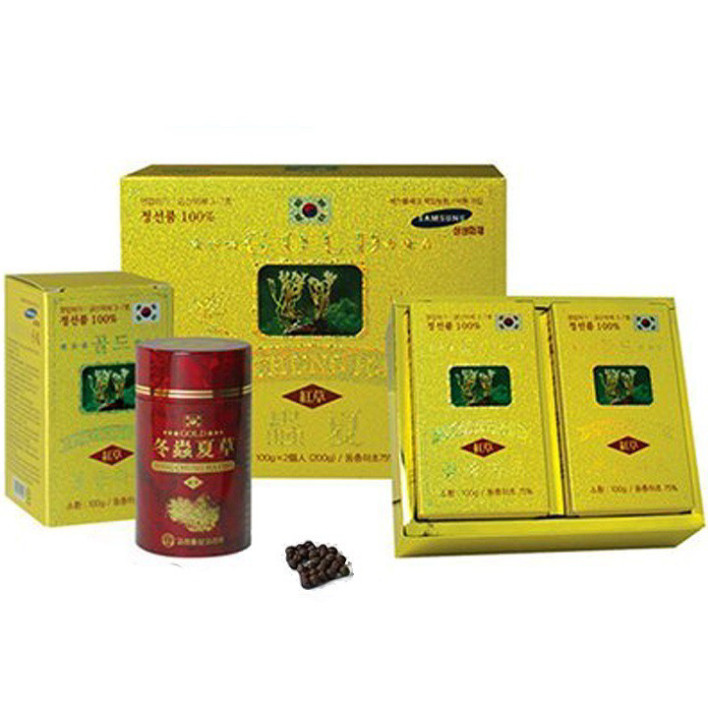 "Đông Trùng Hạ Thảo KIM SAM Hàn Quốc - Set 2 chai 100g, Tăng cường sức khỏe và miễn dịch" ( hàng mới về )