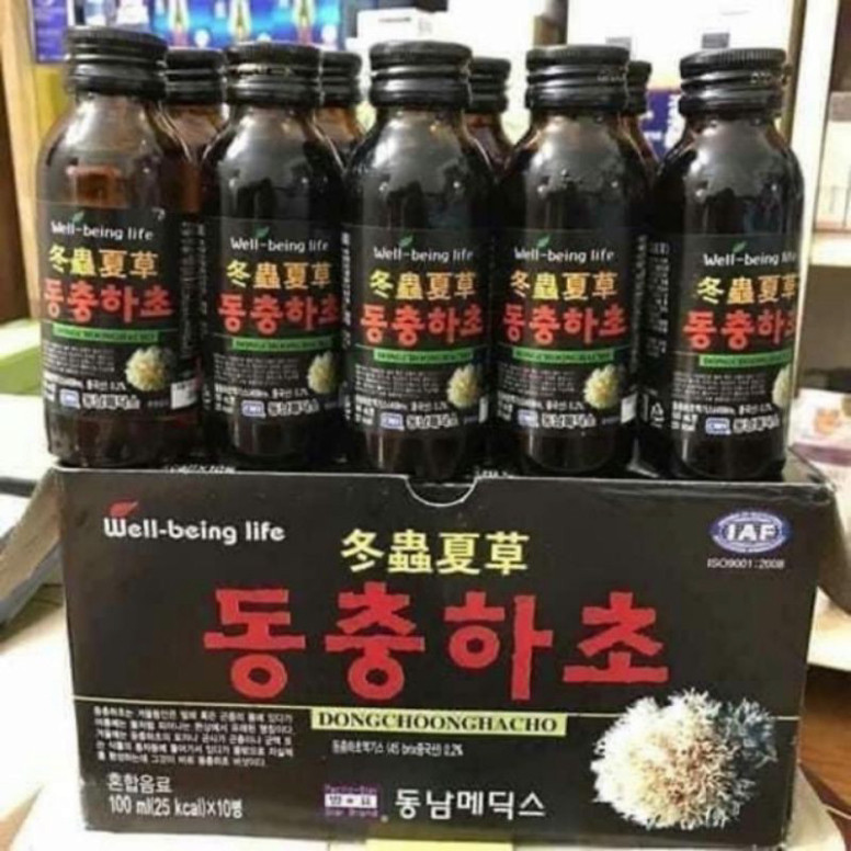 ```Combo 10 chai nước Đông Trùng Hạ Thảo - 10 lọ x 100ml cho sức khỏe và tăng cường sức đề kháng``` ( hàng mới về )