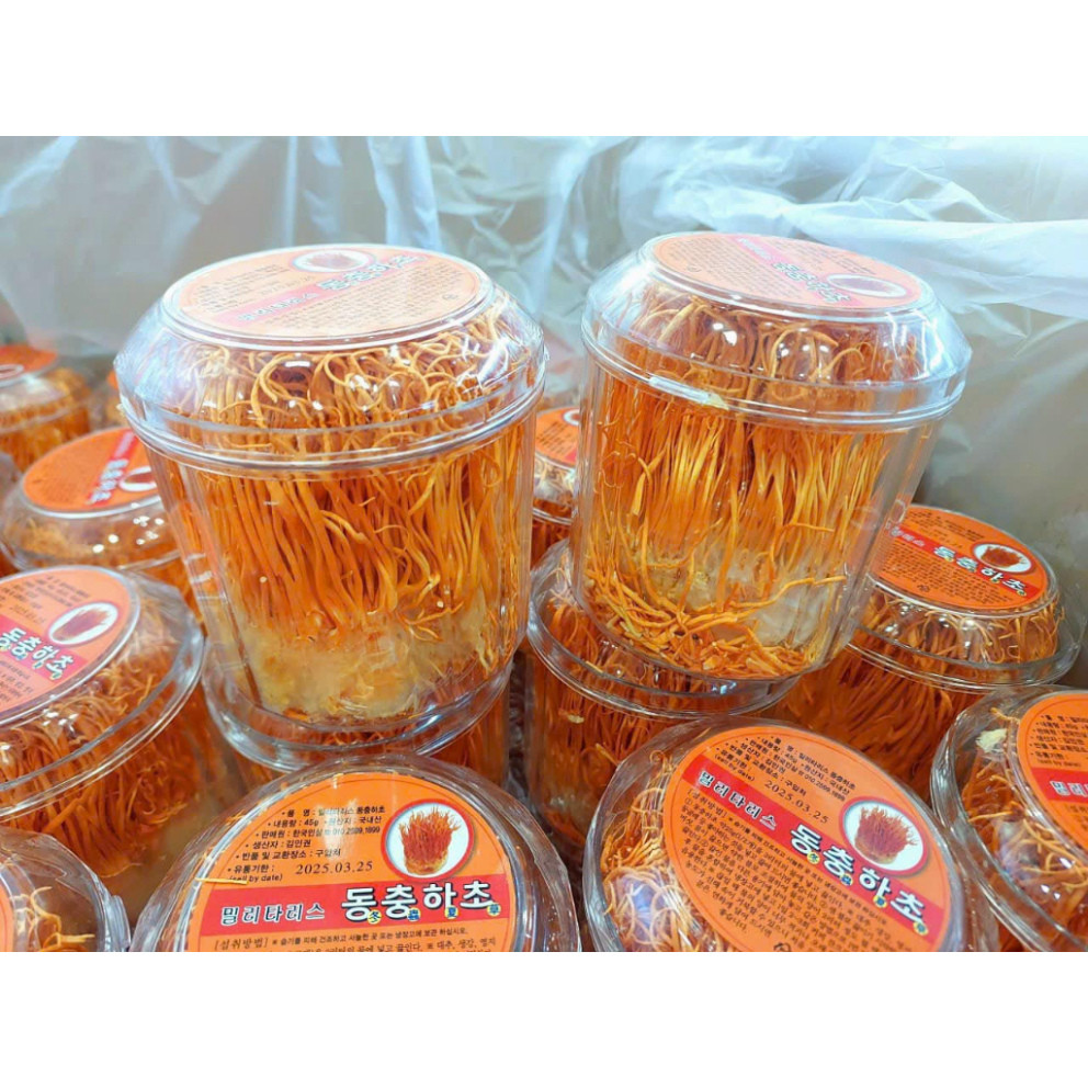 Hoa Đông Trùng - Hạ Thảo Hàn Quốc, Hộp 45gram, Sản phẩm nhập khẩu chất lượng cao, tốt cho sức khỏe. ( hàng mới về )