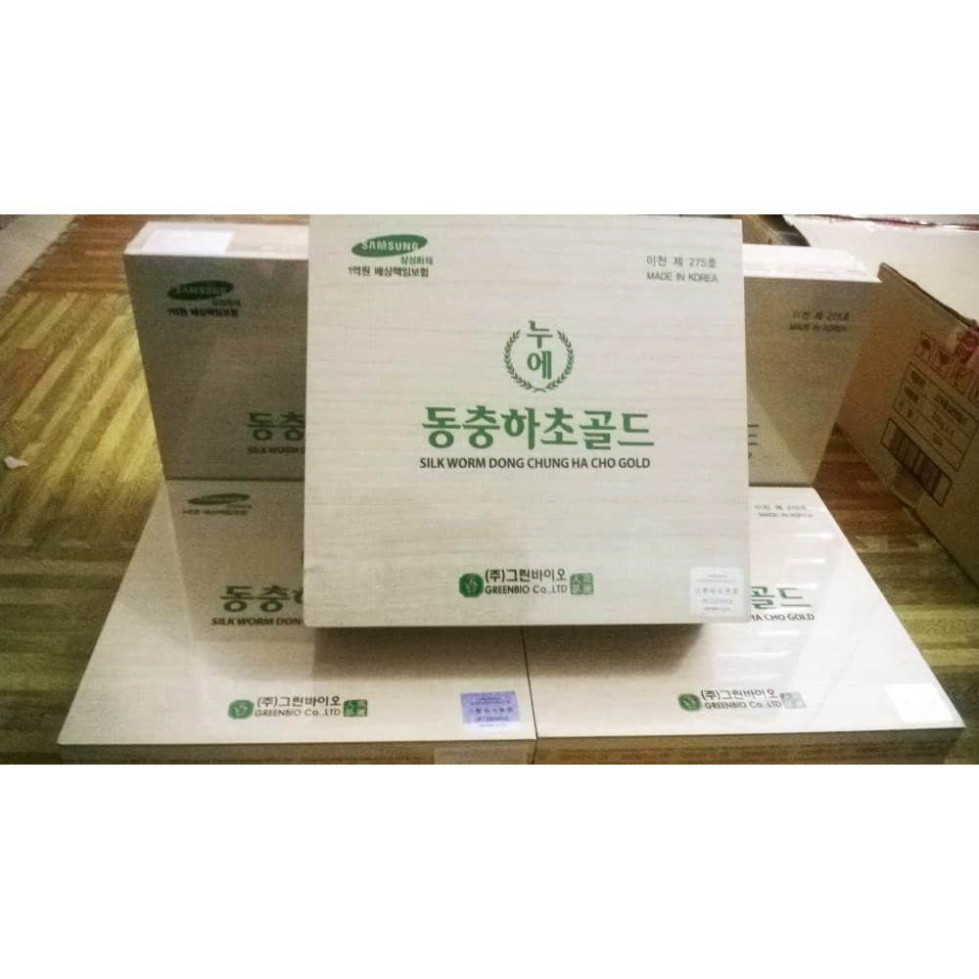 ```Đông Trùng Hạ Thảo Green Bio Hàn Quốc Trong Hộp Gỗ Trắng 60 Gói Chất Lượng Cao``` ( hàng mới về )