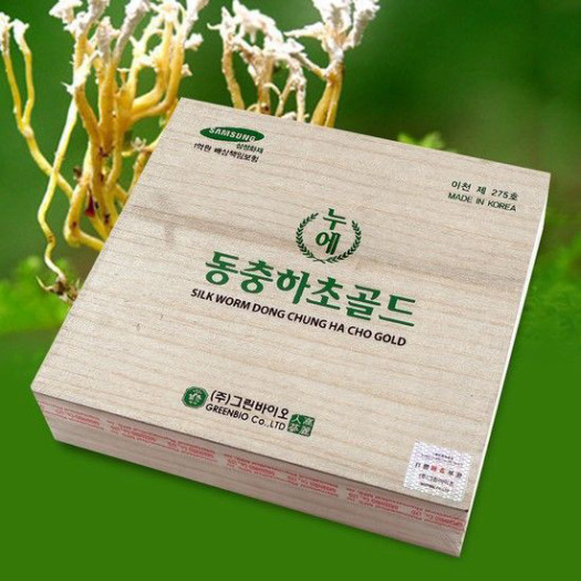 ```Đông Trùng Hạ Thảo Green Bio Hàn Quốc Trong Hộp Gỗ Trắng 60 Gói Chất Lượng Cao``` ( hàng mới về )