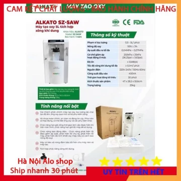 (Hoả Tốc) Máy tạo oxy Alkato SZ-5AW - có xông khí dung - Hàng cty - Chính Hãng - Hàng C.TY