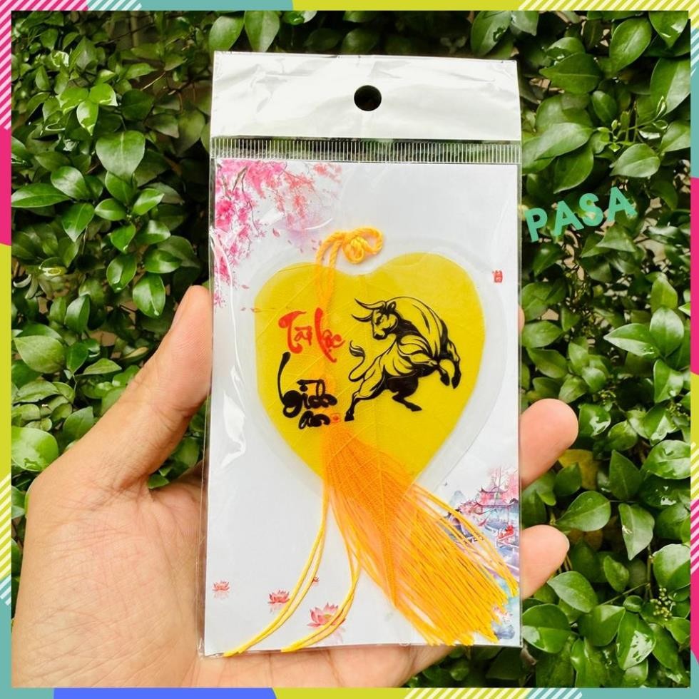 Lá Bồ Đề Thư Pháp 12 Con Giáp - Để Ốp Lưng ĐT, Treo Xe Oto Xe Máy