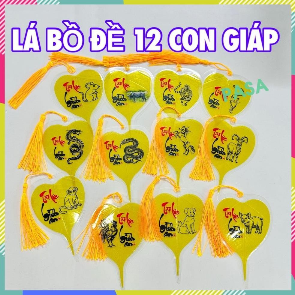 Lá Bồ Đề Thư Pháp 12 Con Giáp - Hàng Loại 1 - Để Ốp Lưng Điện Thoại, Treo Xe Oto Xe Máy
