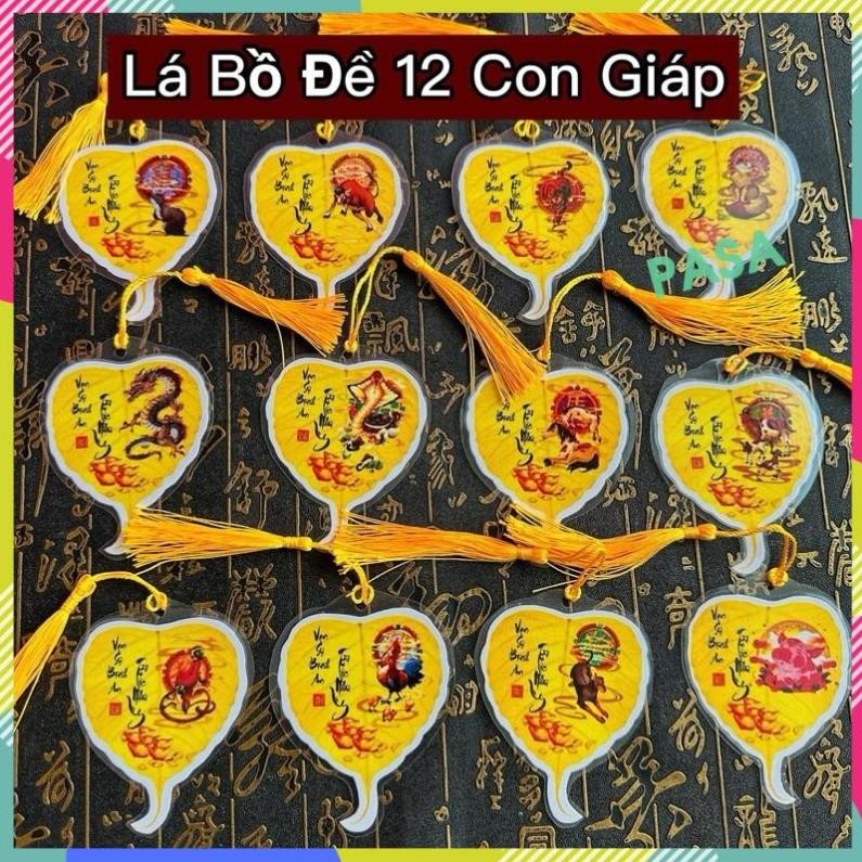Loại 1 (Lá Thật) Lá Bồ Đề Phật Bản Mệnh 12 Con Giáp , để ốp điện thoại, treo xe ô tô, treo móc khoá