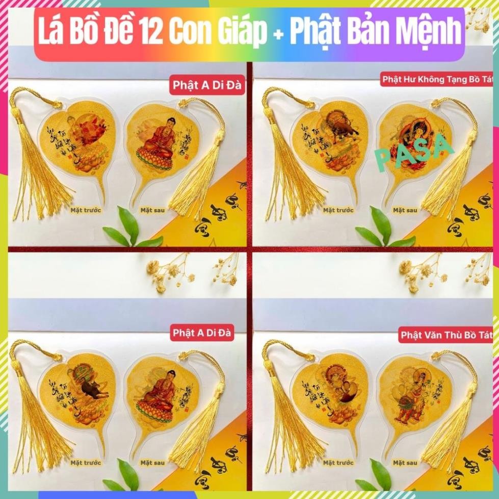 Loại 1 (Lá Thật) Lá Bồ Đề Phật Bản Mệnh 12 Con Giáp , để ốp điện thoại, treo xe ô tô, treo móc khoá