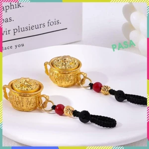 Móc Khóa Bát Tụ Bảo 4 Món 12 Con Giáp Chất Liệu Hợp Kim Xoay Được