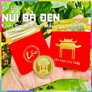 Đồng Xu Lộc Vía Bà Tây Ninh - Linh Sơn Thánh Mẫu kèm túi Cầu Được Ước Thấy, rước lộc làm ăn mua bán
