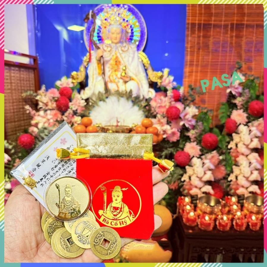 Trọn Bộ Túi Bà Cố Hỷ Làm Lộc , Kèm Túi Đỏ Tượng Bà Cố thích hợp xin làm kinh doanh mua bán
