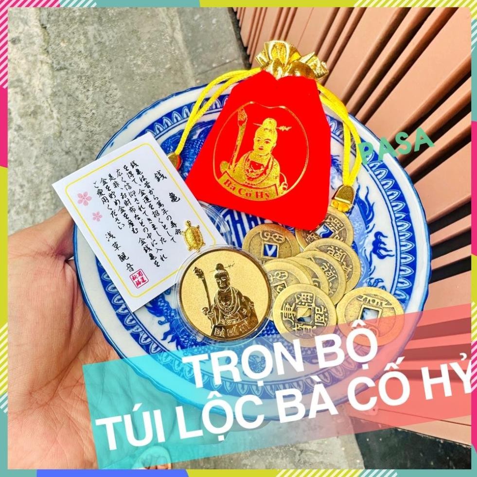 Trọn Bộ Túi Bà Cố Hỷ Làm Lộc , Kèm Túi Đỏ Tượng Bà Cố thích hợp xin làm kinh doanh mua bán