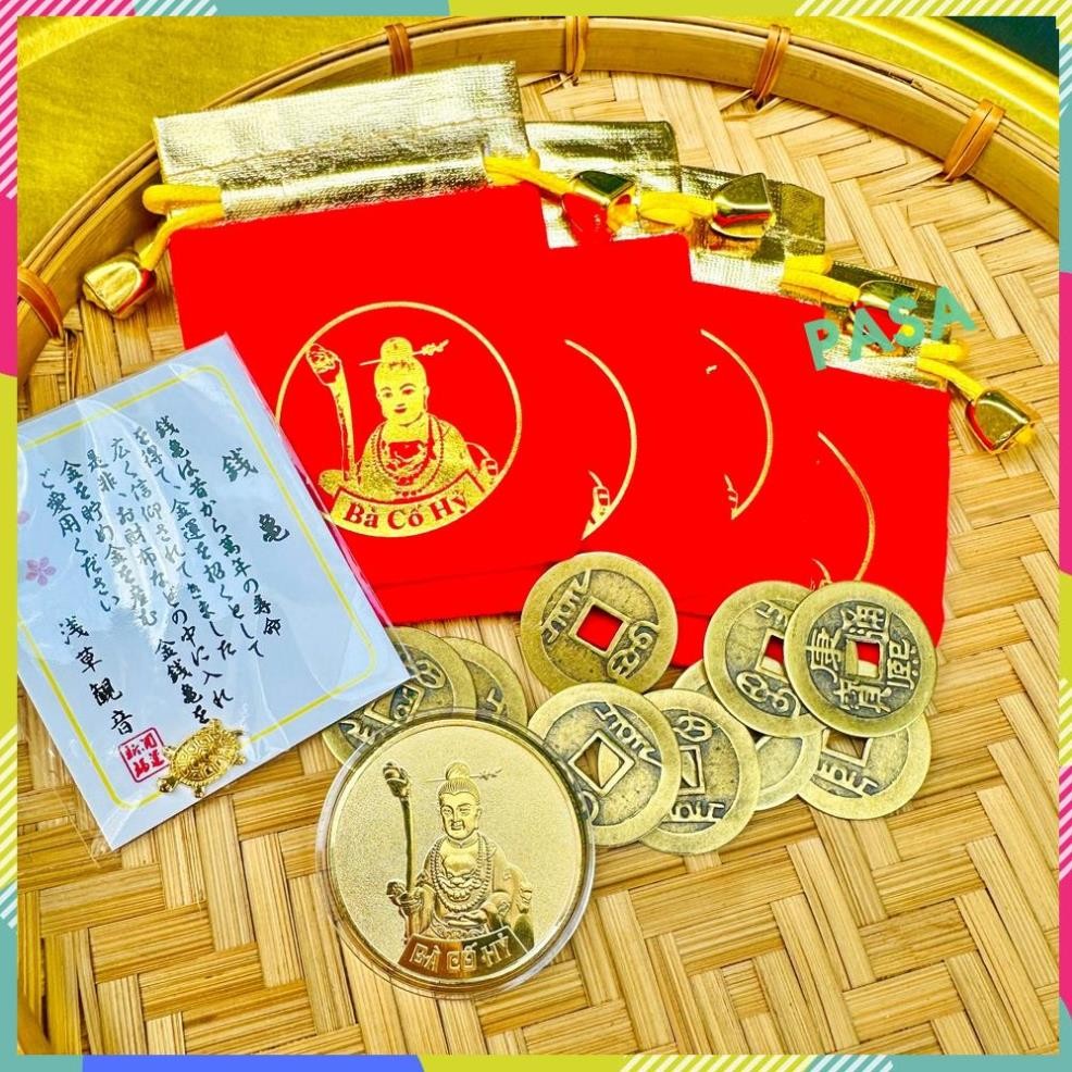 Trọn Bộ Túi Bà Cố Hỷ Làm Lộc , Kèm Túi Đỏ Tượng Bà Cố thích hợp xin làm kinh doanh mua bán