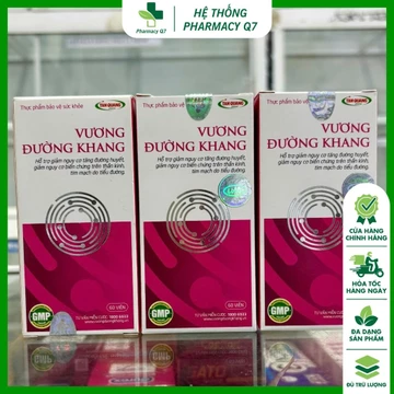 Vương Đường Khang (lọ 60v) hỗ trợ làm giảm đường huyết, giảm biến chứng tiểu đường (Công ty không in mã cào tích điểm)