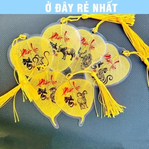 ⭐SẴN HÀNG⭐ Lá Bồ Đề Nhũ Vàng 12 CON GIÁP Tài Lộc, Bình An May Mắn Để Ốp Lưng Điện Thoại, Bỏ Ví/Bóp...