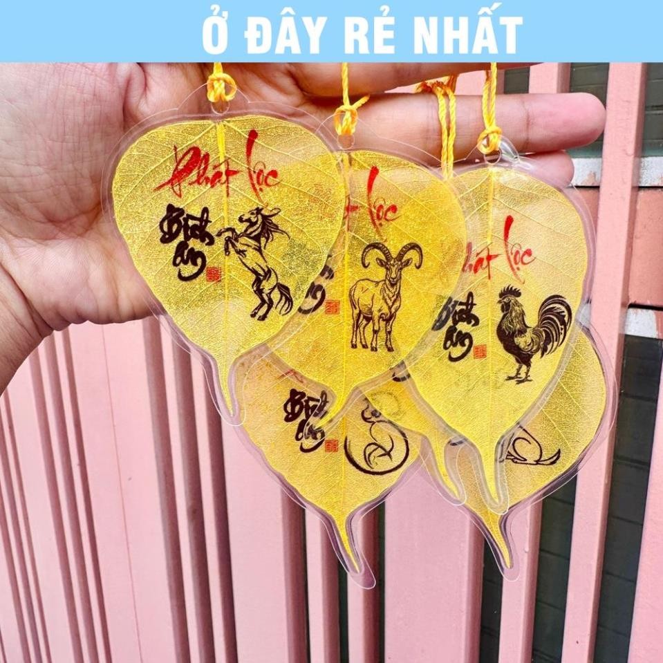 ⭐SẴN HÀNG⭐ Lá Bồ Đề 12 con giáp chữ thư pháp Tài Lộc Bình An bỏ ốp điện thoại