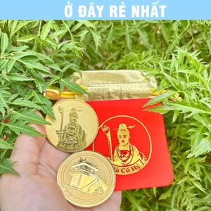 ⭐SẴN HÀNG⭐ Sỉ Đồng Xu Bà Cố Hỷ Thượng Động Mạ Vàng , Kèm Túi Đỏ Bà Cố Phong Thuỷ May Mắn