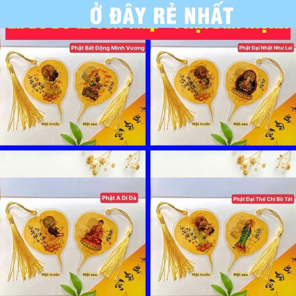 ⭐SẴN HÀNG⭐ (LÁ THẬT, TỰ NHIÊN) Lá Bồ Đề 12 Con Giáp In 2 Mặt, Mặt Trước Con Giáp -Mặt Sau Hình Phật Bản Mệnh